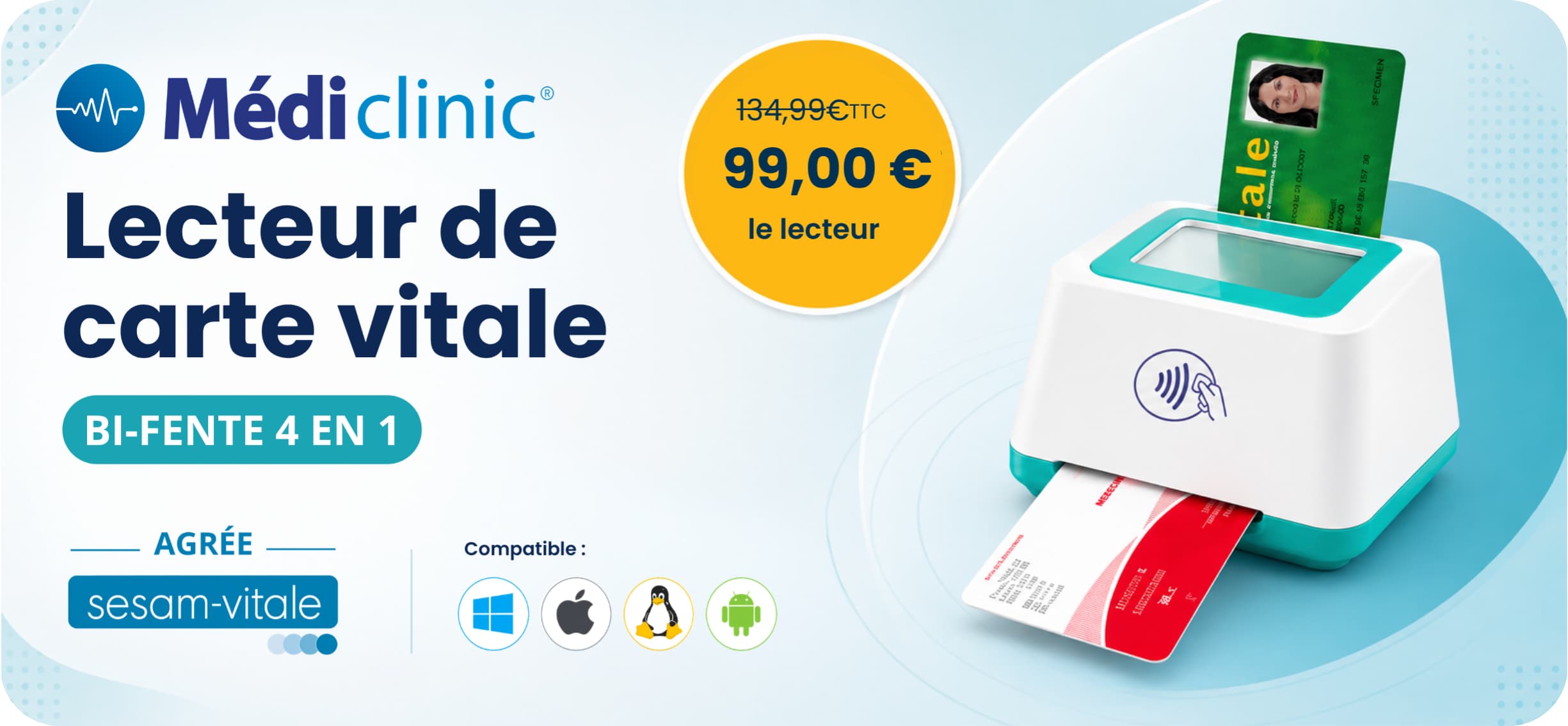 Bannière Lecteur Sesam vitale